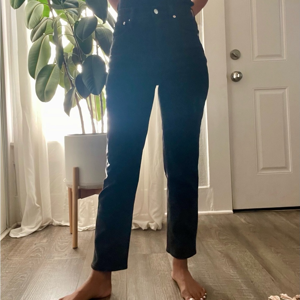 Madewell Classic Fit Straight Leg Black Jeans